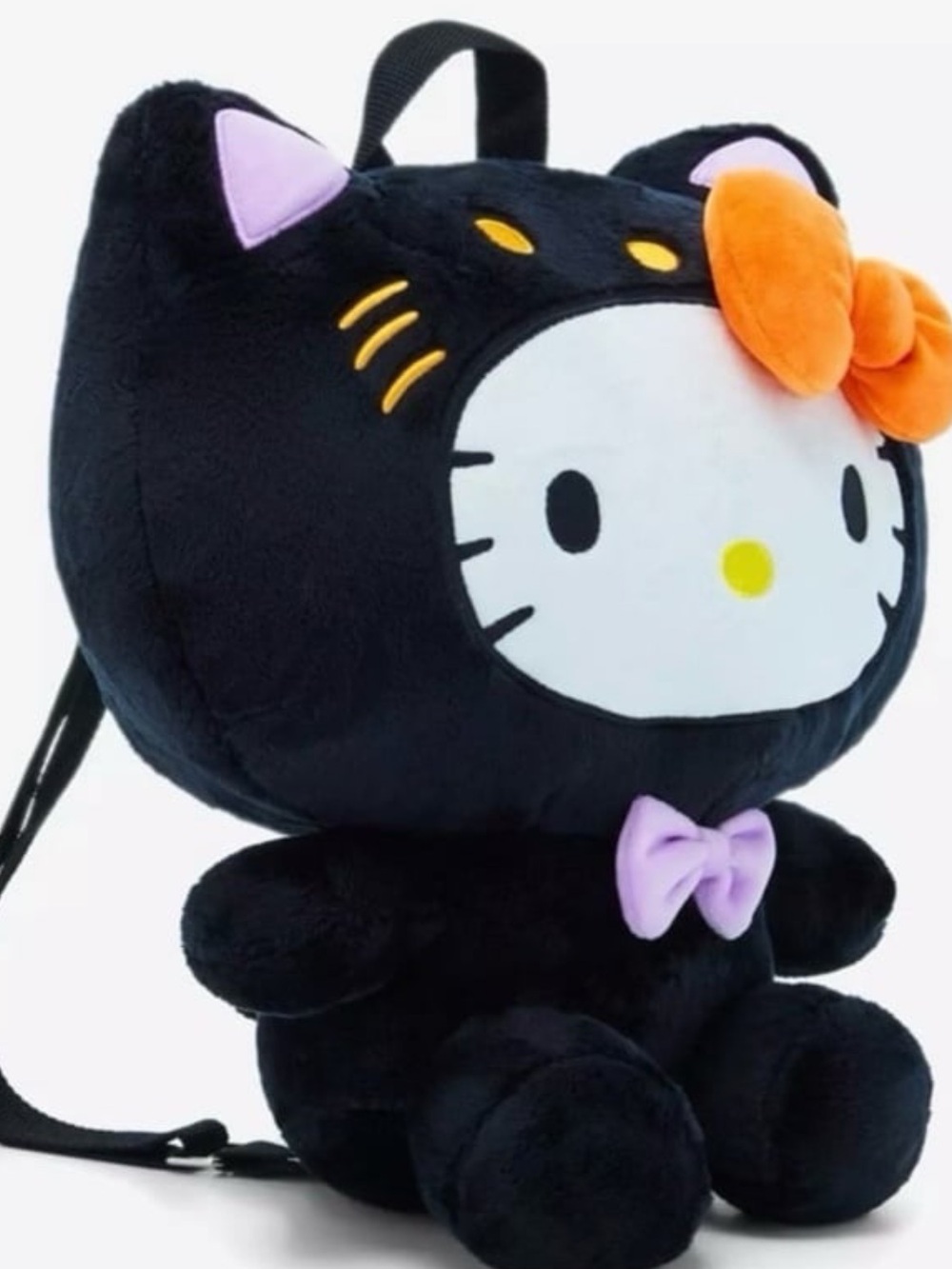 Hello Kitty NWT Halloween Cat Plush 14” Backpack - Picture 6 of 8